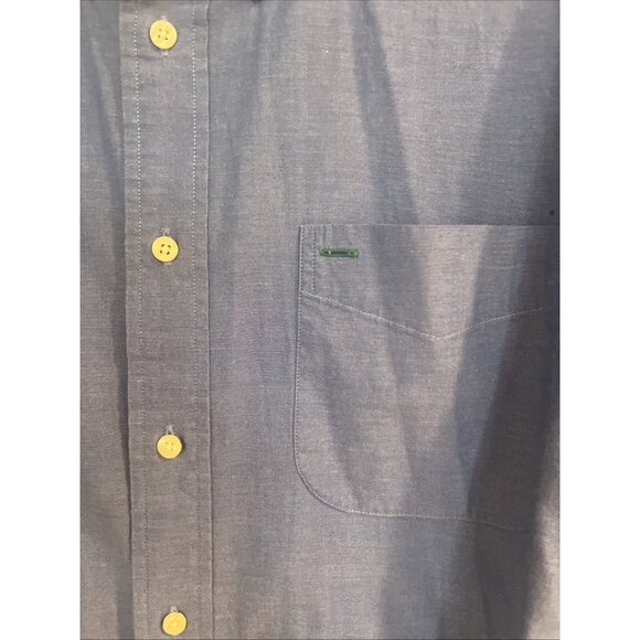 Tommy Hilfiger Dress Shirt Mens Large Blue Long Sleeve Button Up 80s 2 Ply Adult - Picture 2 of 10
